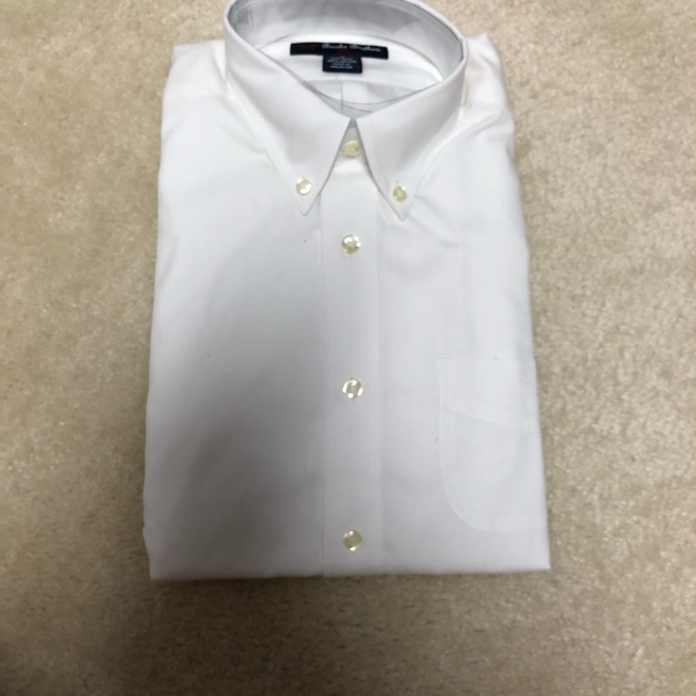Kids white button down dress shirt